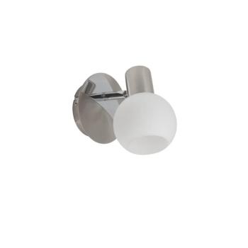 Tiara fali spotlámpa, vas/fehér, Ø 11 cm, fém/üveg kép
