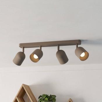 Tilston mennyezeti spotlámpa, bézs, hossza 58 cm, 4 izzós, acél kép