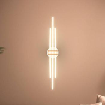 Tinka LED mennyezeti lámpa, világosszürke/barna, hossza 98 cm