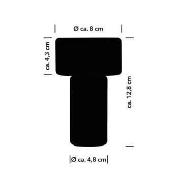 Tiny-B LED-es újratölthető asztali lámpa, fekete, magasság 13 cm, IP54, USB kép