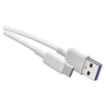 Töltő- és adatkábel USB-A 2.0, USB-C 2.0, 1,5 m, fehér, EMOS, SM7026 kép