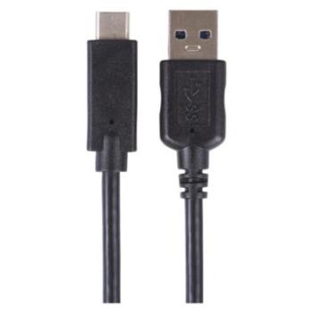 Töltő- és adatkábel USB-A 3.0, USB-C 3.1, 1 m, fekete, EMOS, SM7021BL kép