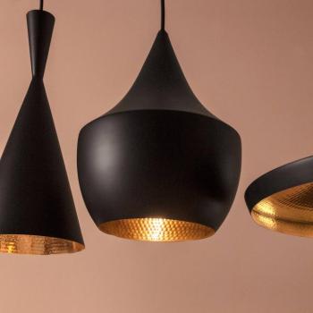 Tom Dixon Beat Fat LED függő lámpa, fekete kép