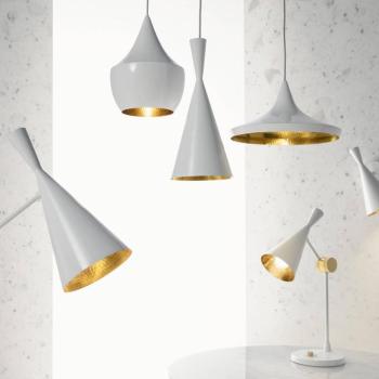 Tom Dixon Beat Tall LED függő lámpa, fehér kép