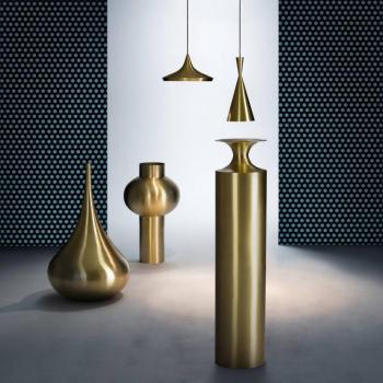 Tom Dixon Beat Wide LED függő lámpa, sárgaréz kép