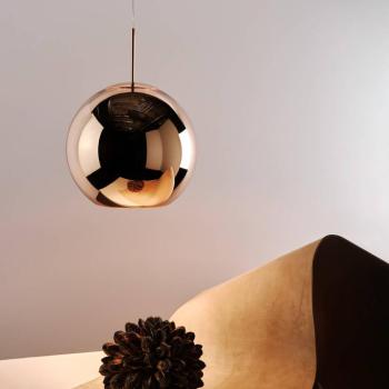 Tom Dixon Copper Round lógó lámpa Ø 25 cm réz kép