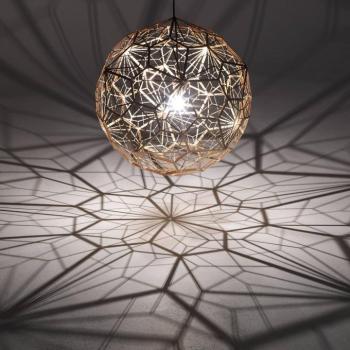Tom Dixon Etch Web medál lámpa sárgarézből kép