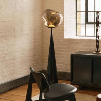 Tom Dixon LED álló lámpa Melt Cone Flat, bronz színű, 175 cm kép