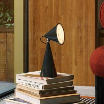 Tom Dixon LED tölthető asztali lámpa Pose, antracit, magasság 25 cm kép