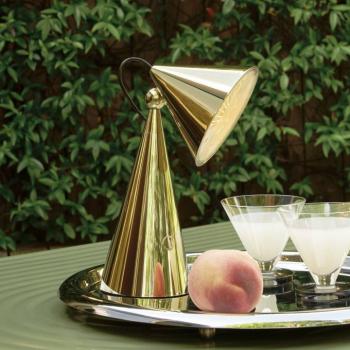 Tom Dixon LED tölthető asztali világítás Pose, arany színű, magasság 25 cm kép