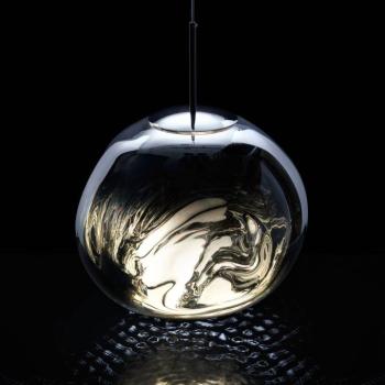 Tom Dixon LED lógó lámpa Melt, Ø 50 cm, füstös, műanyag kép
