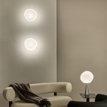 Tom Dixon LED fali lámpa Melt, Ø 29 cm, opál/króm színű kép