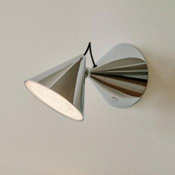 Tom Dixon LED fali világítás Pose, ezüst, 21 cm, műanyag kép