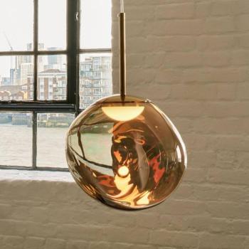 Tom Dixon LED lógó lámpa Melt, Ø 28 cm, bronz színű kép