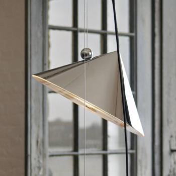 Tom Dixon LED lógó lámpa Pose, ezüst, Ø 43 cm, acél, dimmelhető kép