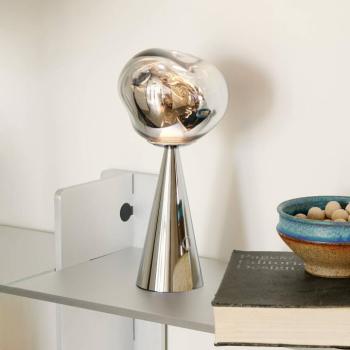 Tom Dixon LED tölthető asztali világítás Melt Portable, ezüst, 29 cm kép