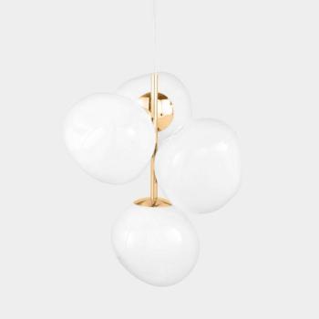 Tom Dixon Melt Chandelier Mini, opál/arany színű, Ø 55 cm kép