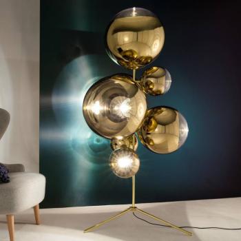 Tom Dixon Mirror Ball Floor Chandelier, arany színű, 182 cm kép