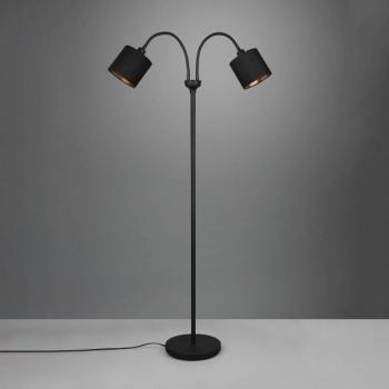 Tommy állólámpa, fekete/arany, magasság 130 cm, 2-lámpás anyagból készült kép
