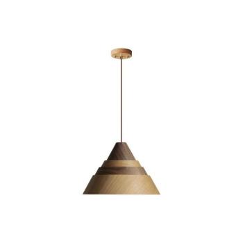 Tömörfa függőlámpa kábellel 1xE27/60W/230V, Ø 33 cm, tölgy / dió / kaucsukfa WRE031