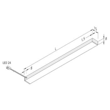 Top-Stick FMK LED-es szekrény alatti lámpa, 3000K, 60cm kép