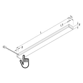 Top-Stick FMT LED-es szekrény alatti lámpa, 3000K, 60cm kép