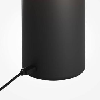 Topo LED tölthető asztali lámpa, fekete, magasság 20 cm, fém kép