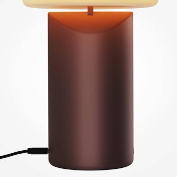 Topo LED tölthető asztali világítás, piros, magasság 20 cm, fém, kép