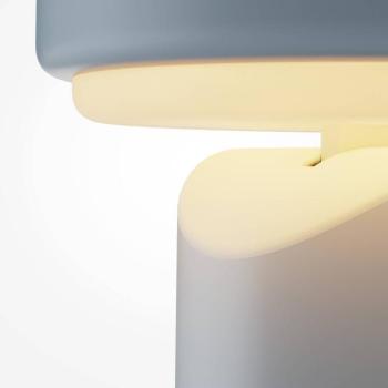 Topo LED tölthető asztali világítás, világoskék, magasság 20 cm, fém, kép