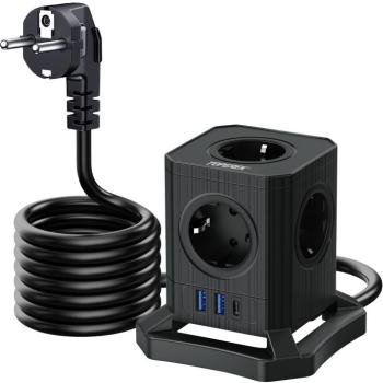 Toprek USB Vertical Power Strip TP-VE3U5E kép