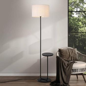 Tordis állólámpa, fekete/fehér, textil, magasság 157 cm Polc kép