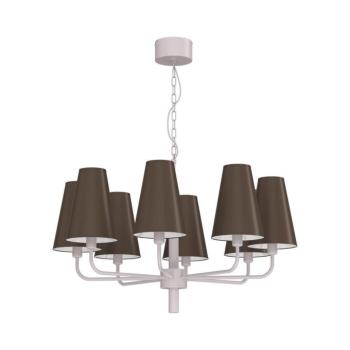 TORTOLA láncra akasztható csillár 8xE14/15W/230V barna/krémszínű 3673 kép