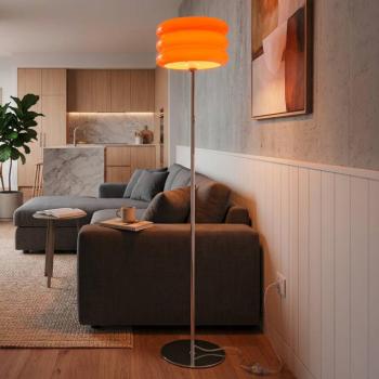 Tortora álló világítás, narancssárga, üveg, fém, magasság 153 cm, E27 kép