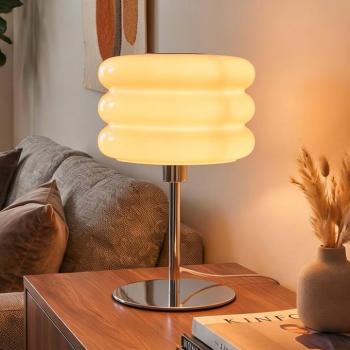 Tortora asztali világítás, fehér, üveg, fém, magasság 30 cm, E14 kép