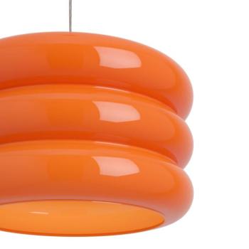 Tortora lógó világítás, narancssárga, Ø 30 cm, üveg, E27 kép