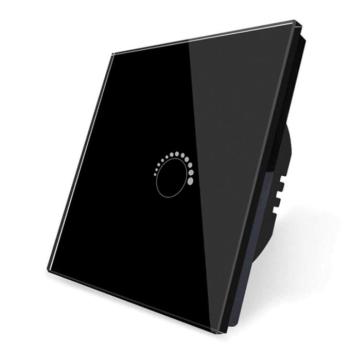 TOUCH RF433 EU 2 GANG 1 WAY DIMMABLE SWITCH BLACK kép