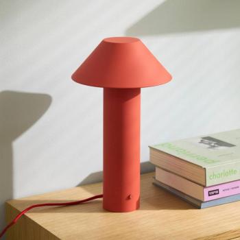 Tower LED asztali lámpa, piros, magasság 32 cm, fém kép