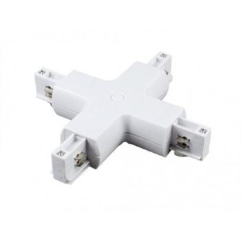 Track light sín adapter , 3 fázisú , 4 pólusú , X típus , fehér , V-tac kép