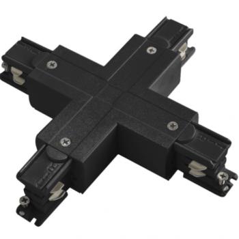 Track light sín adapter , 3 fázisú , 4 pólusú , X típus , fekete kép