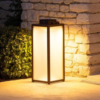 Tradition LED-es napelemes lámpa, corten, magasság 65 cm kép