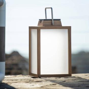 Tradition teakfa LED napelemes lámpa Magassága 40 cm kép