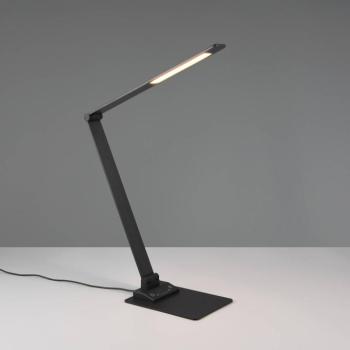 Travis LED asztali lámpa, fekete, CCT, dimmelhető, érintés, USB kép