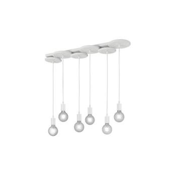 Trio - Csillár zsinóron DISCUS 6xE27/28W/230V fehér 310400631 kép