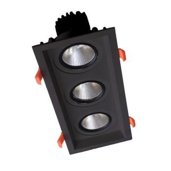 TRIPLE LED MOVABLE SPOT LIGHT 3X15W 230V 4000K BLACK