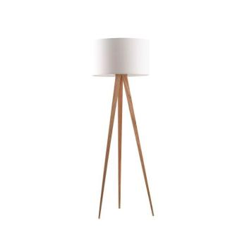 Tripod Wood fehér állólámpa, ø 50 cm - Zuiver kép
