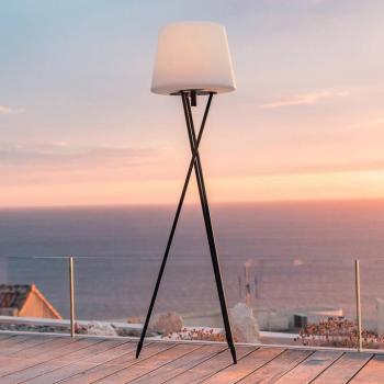TRY LED tölthető állólámpa, fehér/fekete, magasság 150 cm, fém, RGB kép