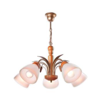 TULIPAN csillár 5xE27/60W/230V, bükk, láncos függeszték LM 5.24 kép