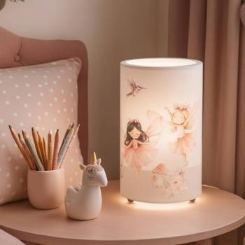 „Tündérvilág” LED asztali világítás, fehér/rózsaszín, magasság 25 cm kép