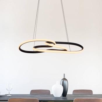 TWIST LED lógó lámpa, fekete, hossza 76 cm, fém Switchdim kép