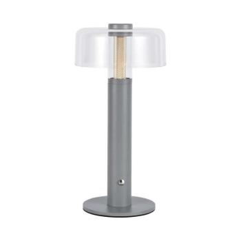 Újratölthető asztali design lámpa, 1w, 3000K, meleg fehér, 100lm, 300°, szürke, dimmelhető, V-TAC, 7944 kép